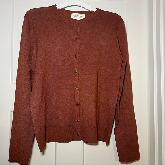 dear rose Sweaters - Brown Cardigan Sweater Women’s Size XLarge By Dear Rose With Imperfections Read